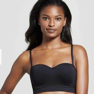 WOMEN’S NWT SEAMLESS BANDEAU BRA BLACK M